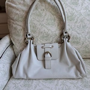 NWOT Made in Uruguay White Leather Handbag